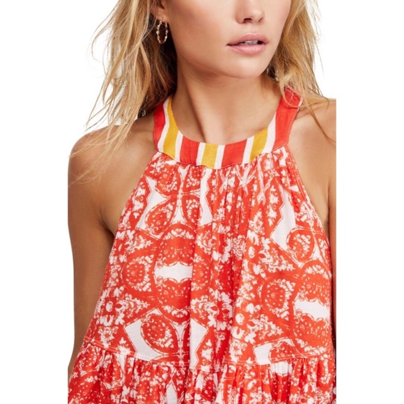 Free People Mimi Printed Halter Neck Tunic Dress - Picture 3 of 15